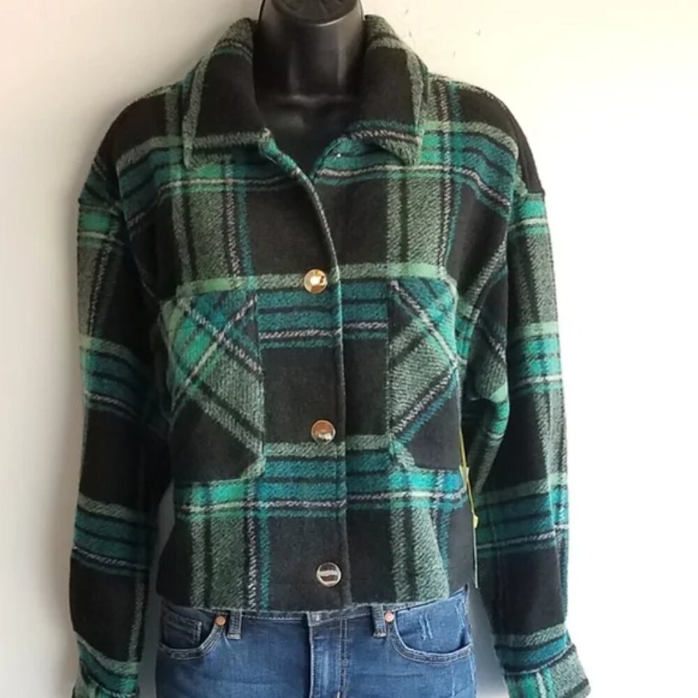 CeCe Flannel Snap Pocket Jacket  ⭐️⭐️